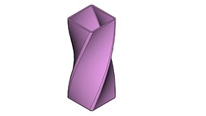 Twisted Geometric Vase 3D Print Model 3D model