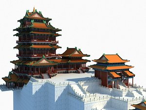 3D Ancient Tower Temple