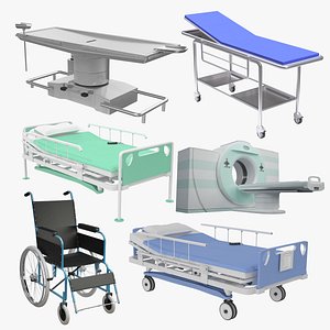 3d anatomy bed hospital model
