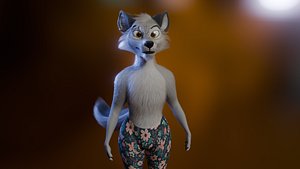 3D model Kovu Anthro Wolf