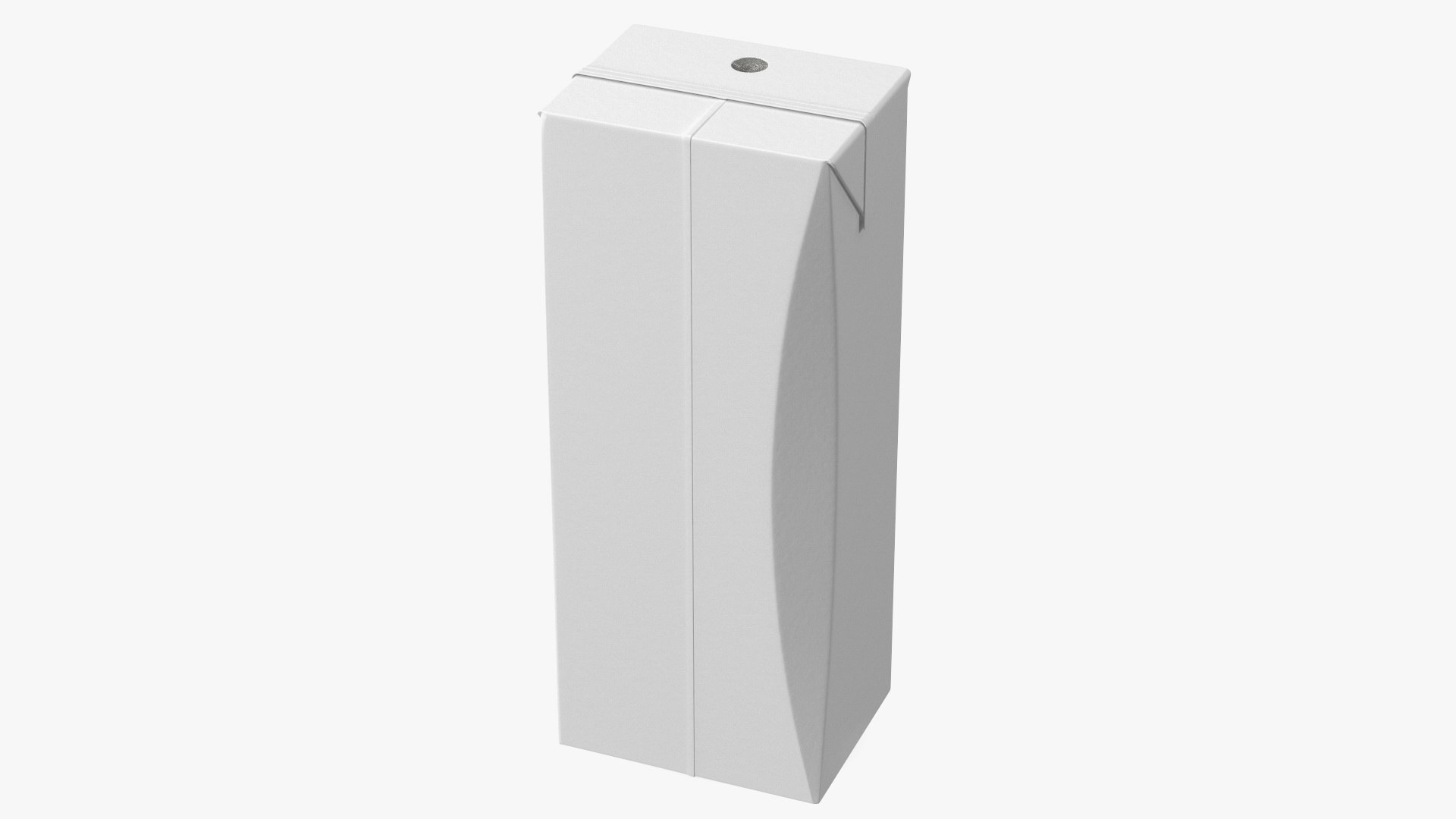 Beveled Edge Small Aseptic Carton with Strawhole 3D model preview