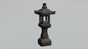 Toro Stone Lantern Garden 3D model