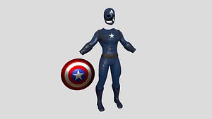 Captain America Outfit 01 - Character Design Fashion model