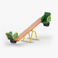 Playground Seesaw 01 Orange