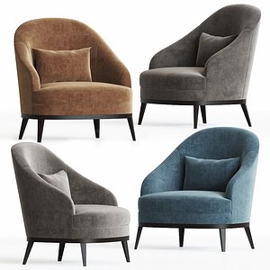 3D mebal lounge armchair