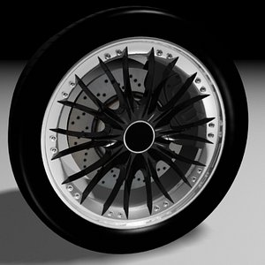 3d model car wheel tire