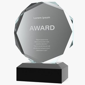 Octahedron Glass Award Trophy