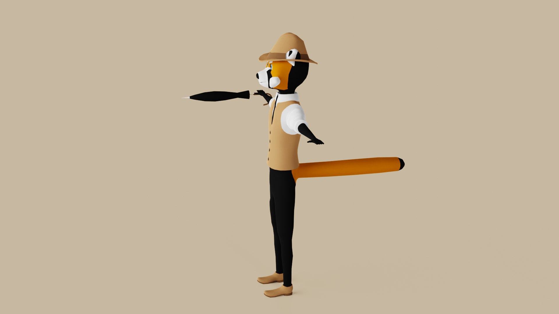 3D Rigged And Animated Red Panda Character Model - TurboSquid 2217220