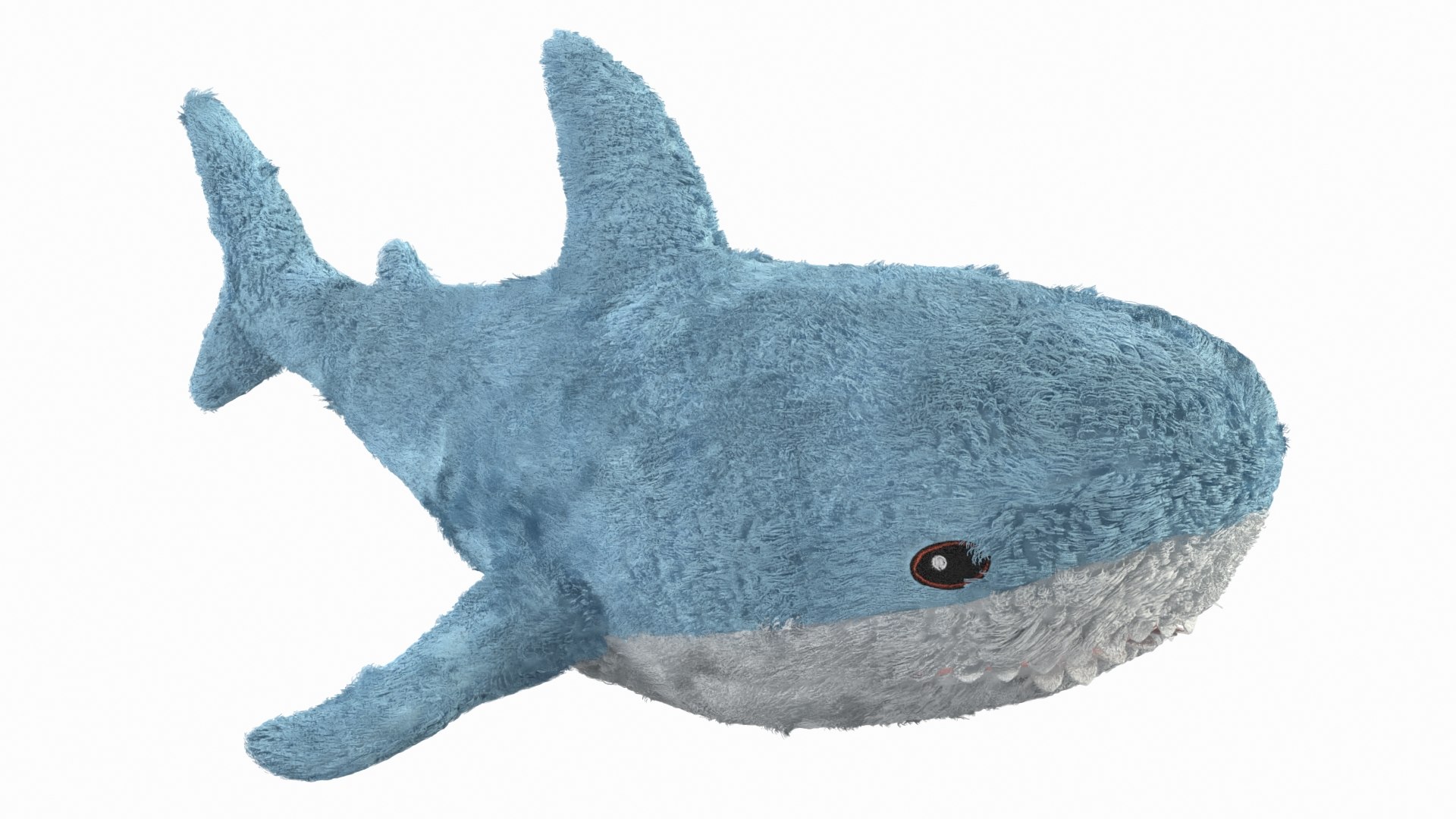 IKEA Shark Soft Toy Big Fur 3D model preview