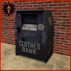 clothes bank outdoor 3d 3ds