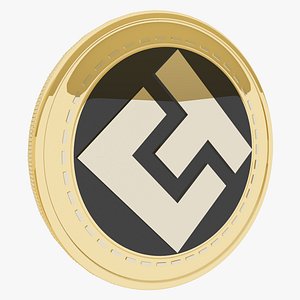 3D Eternal Token Cryptocurrency Gold Coin model