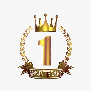 3D Game Anniversary logo Prop