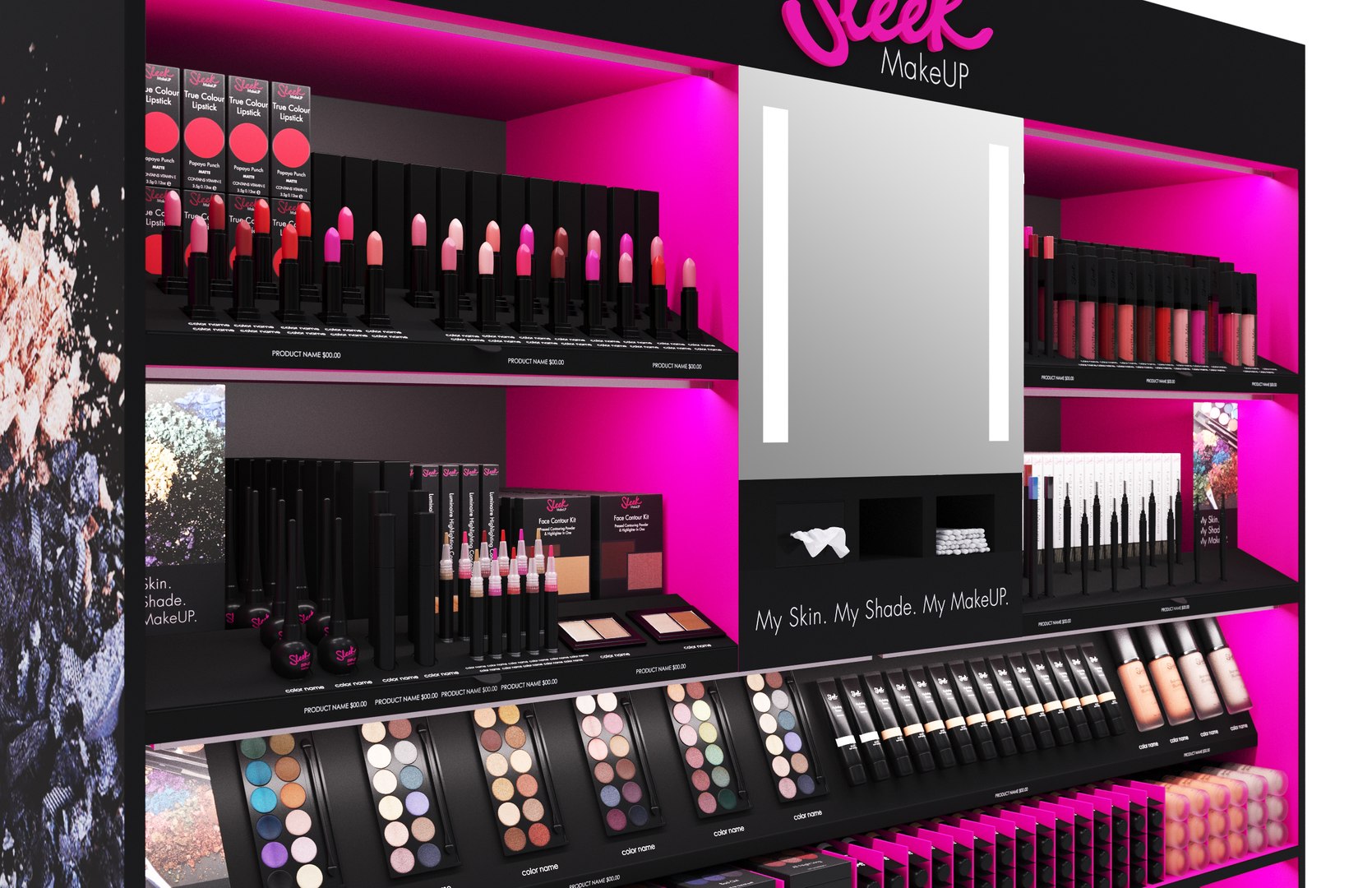 3D Sleek Makeup Retail Display Model - TurboSquid 1360724