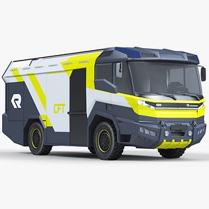 3D Rosenbauer Electric Fire Truck