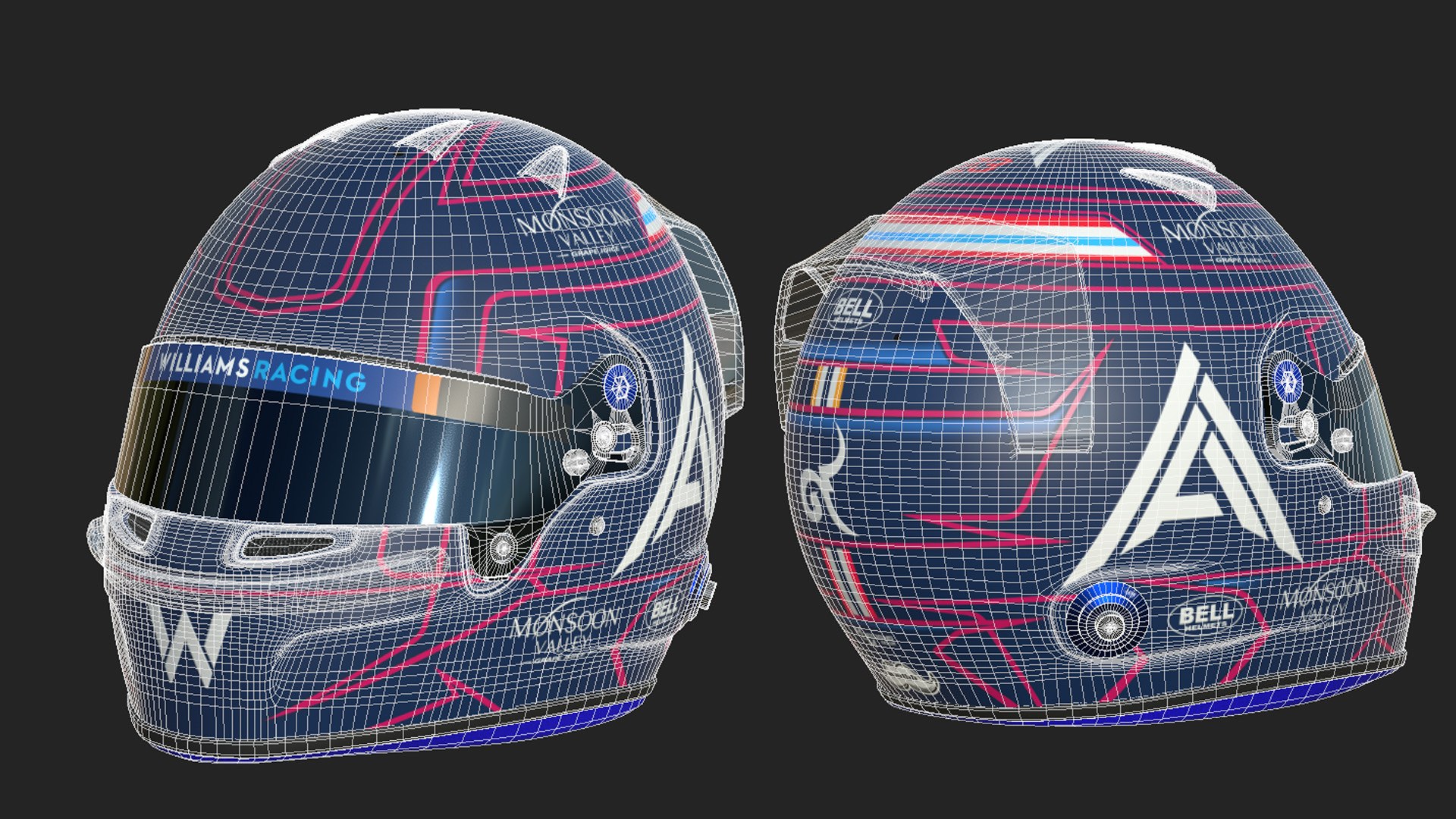 3D Model F1 Alex Albon Helmet 2023 - TurboSquid 2143775