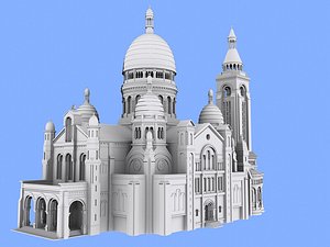 basilica sacre-cur paris 3d max