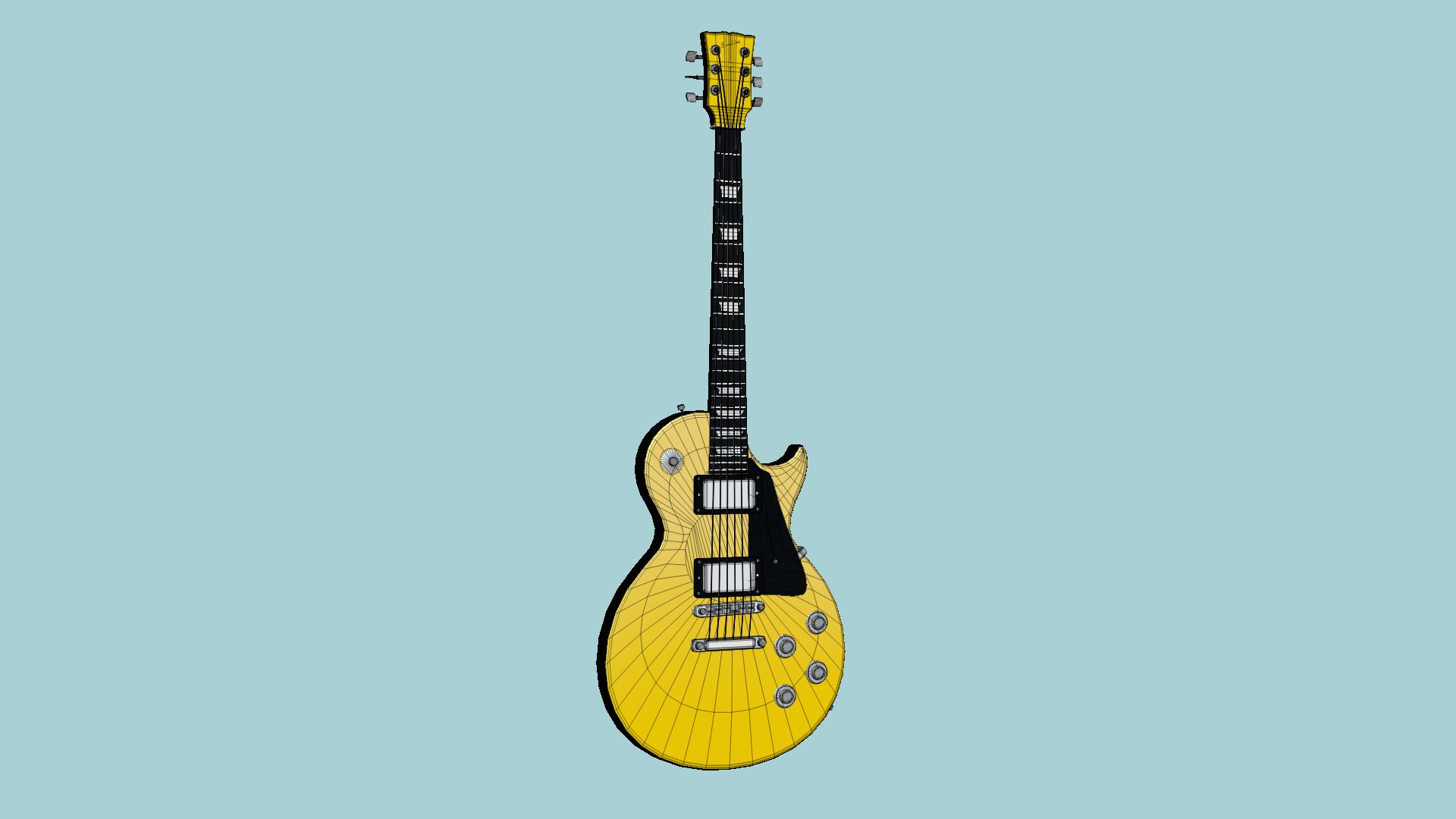 Electric Guitar C10 Yellow - Music Instrument Design 3D model ...