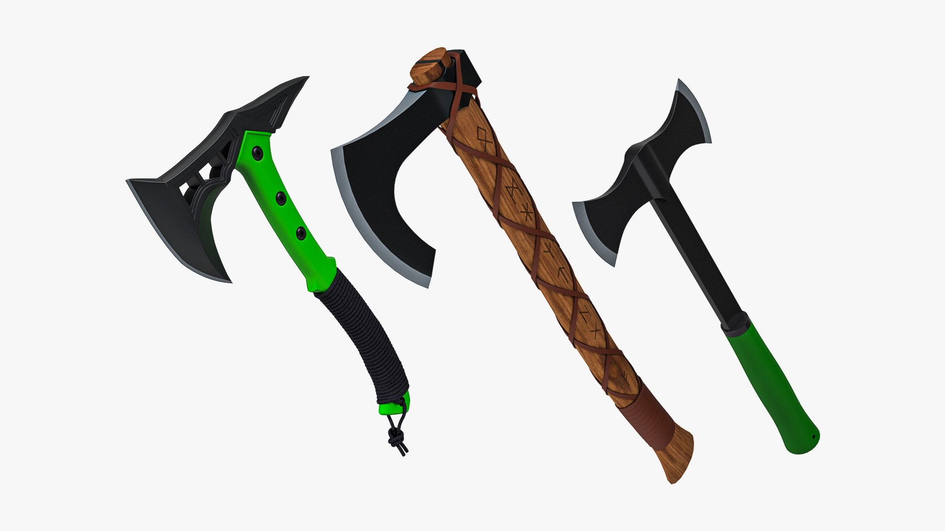 Axes Collection 3D model https://p.turbosquid.com/ts-thumb/PS/M0x8Kh/7Q/axescollection00/jpg/1631517096/1920x1080/fit_q87/bb5b4773ac7a5357f9498fd4ee829e3cfb3a33a3/axescollection00.jpg