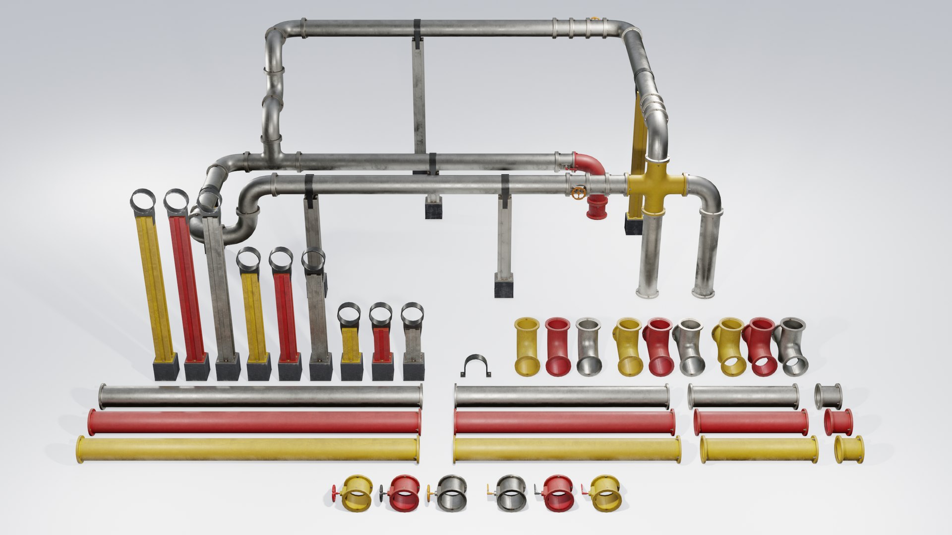 3D Modular Pipes Pack - TurboSquid 2132750