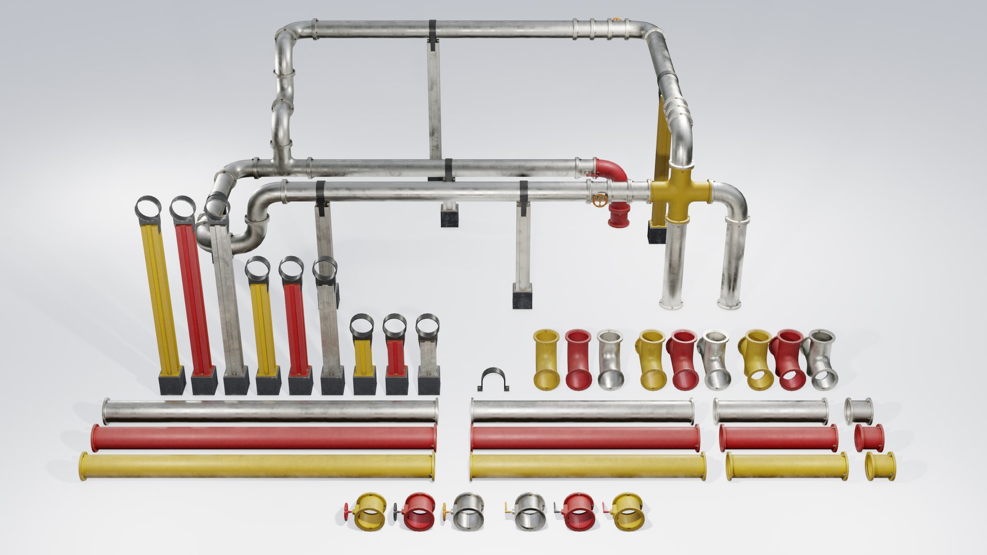 3D Modular Pipes Pack - TurboSquid 2132750