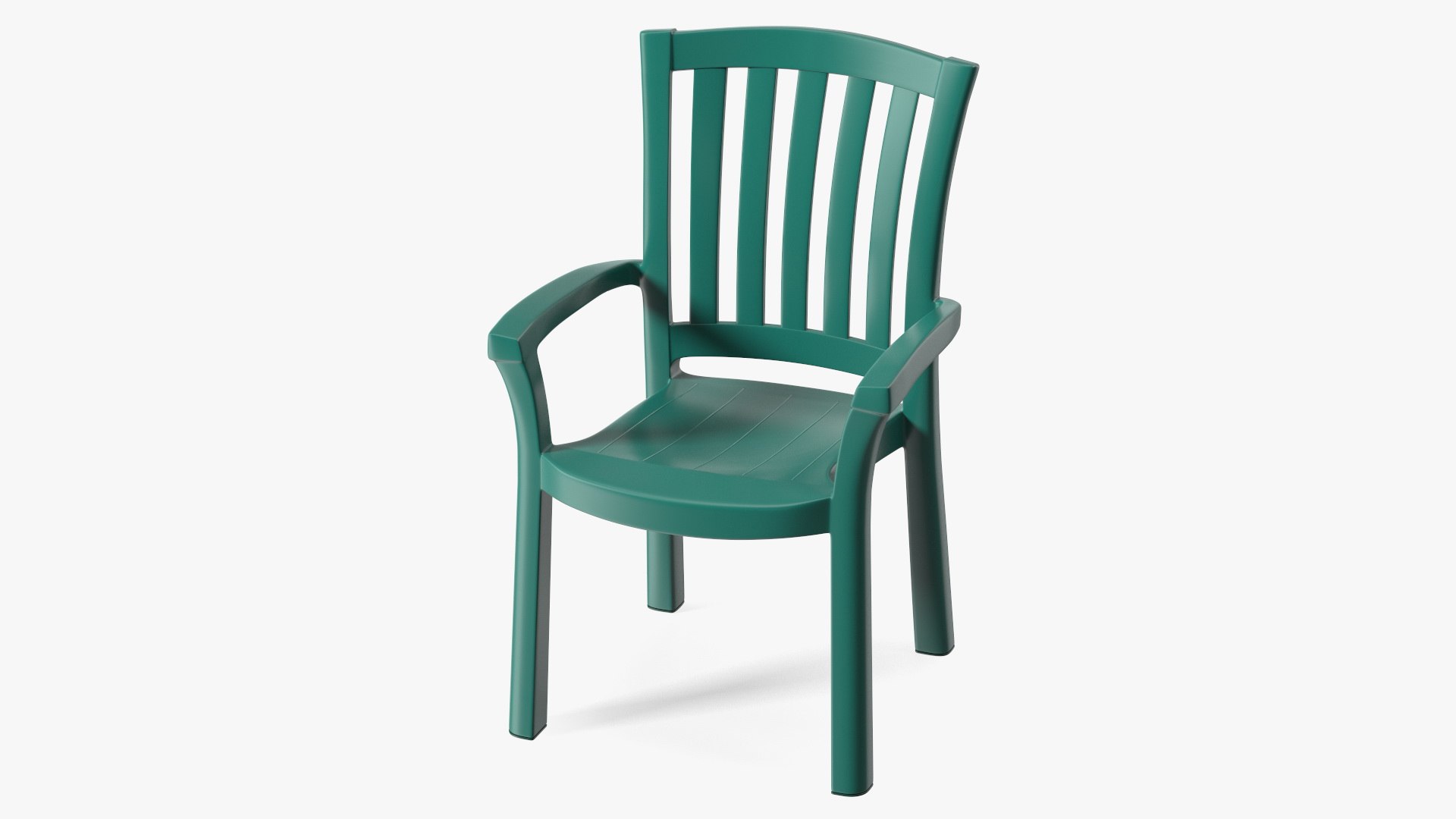 Plastic Armchair Green 3D model preview