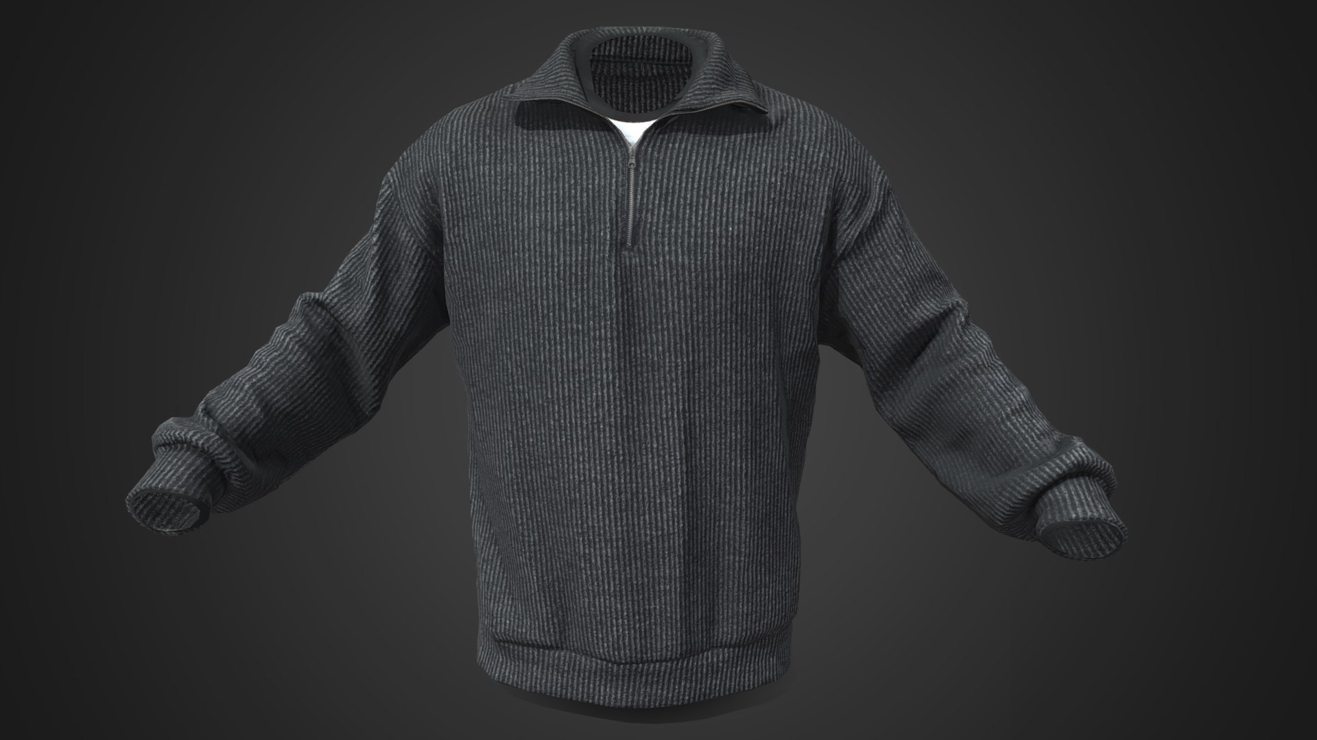 3D model Game Ready Grey Half Zip Up Sweat Shirt https://p.turbosquid.com/ts-thumb/PS/WckKUr/cG/20230104_112344/png/1675048574/1920x1080/fit_q87/2841a870f2146b815763835ad1d91eb427c5020f/20230104_112344.jpg