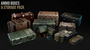 Military Crates and Storage Cases Pack model