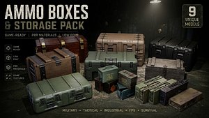 Military Crates and Storage Cases Pack model