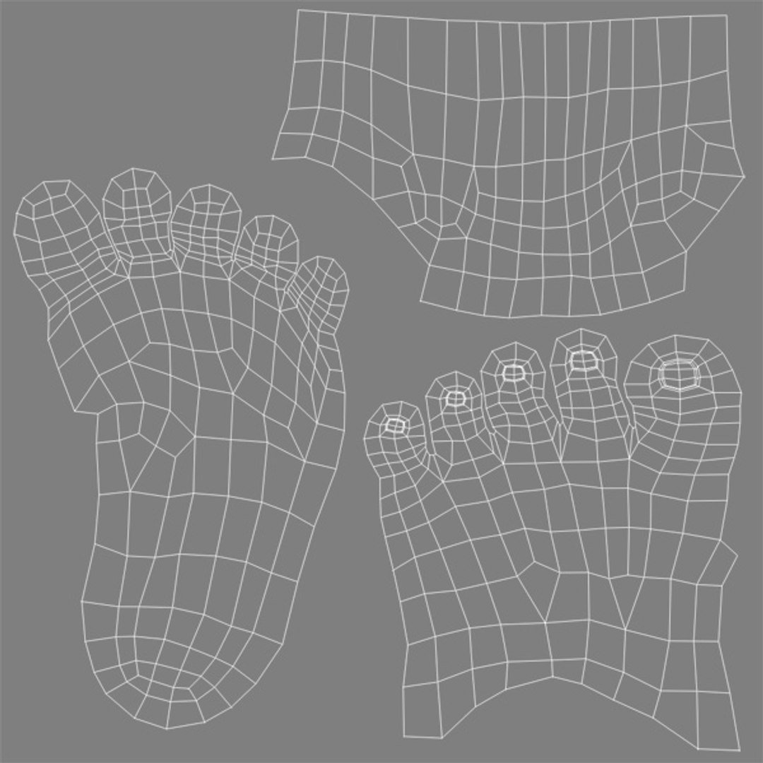 Realistic Feet 3d Max