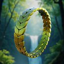 Royal Leaf Ring - Gold Printable 3D Jewelry Design 83