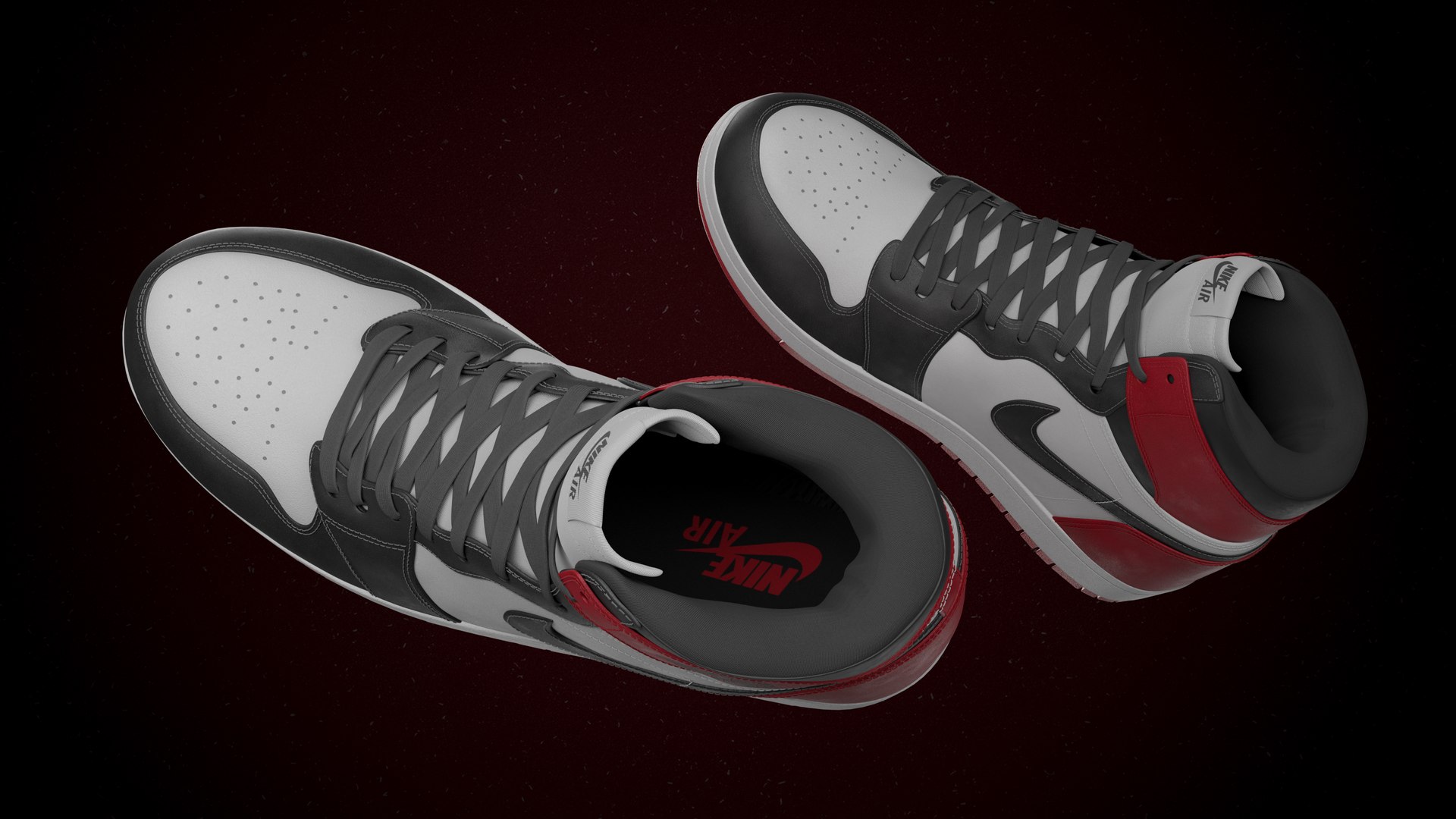 Air Jordan 1 Retro High Detail Model PBR 3D Model 3D Model 3D Model ...
