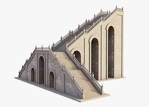 Classic Triple Stairs 3D