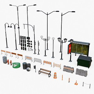Urban Street Props Pack model