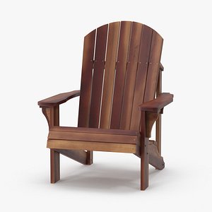 Dark Wood Adirondack Chair