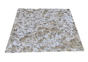 3D model Beach in snow area