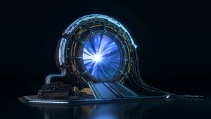 3D Scifi Portals Time Travel Devices model