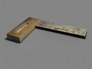 3d old try square model