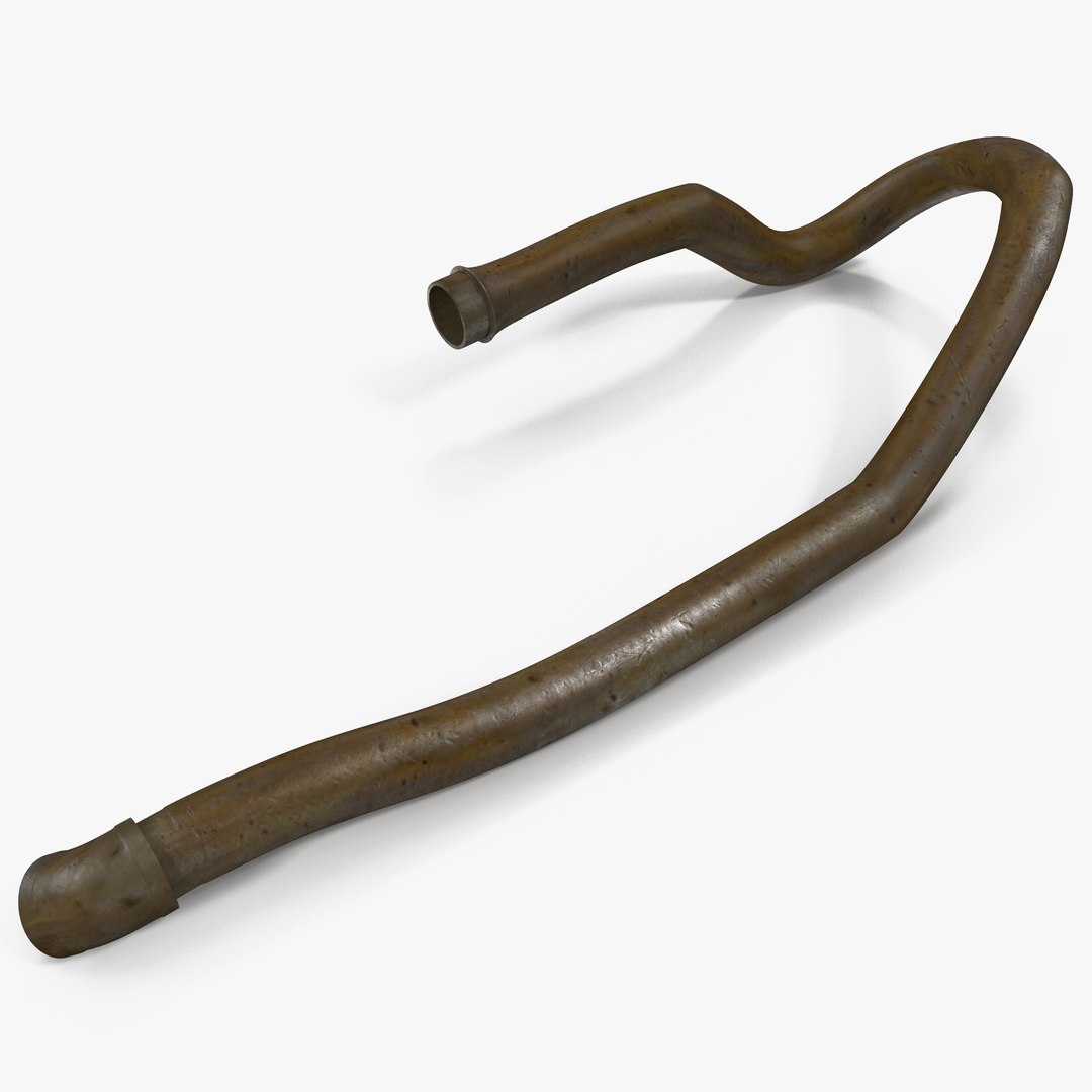 Broken Iron Pipe 11 3D Model 3D model preview