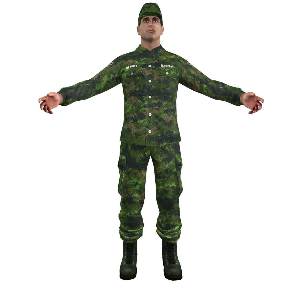 3d Model Sergeant Soldier