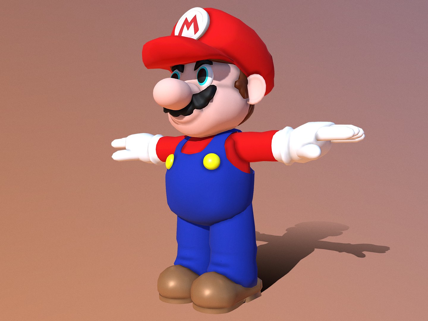 Modelo 3d Super Mario T Pose Gratis Turbosquid 1308280 5211