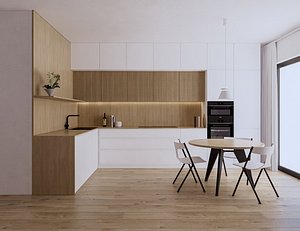Modern Kitchen Created in Revit 11