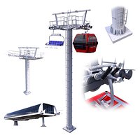 Ski Lift Cableway Car