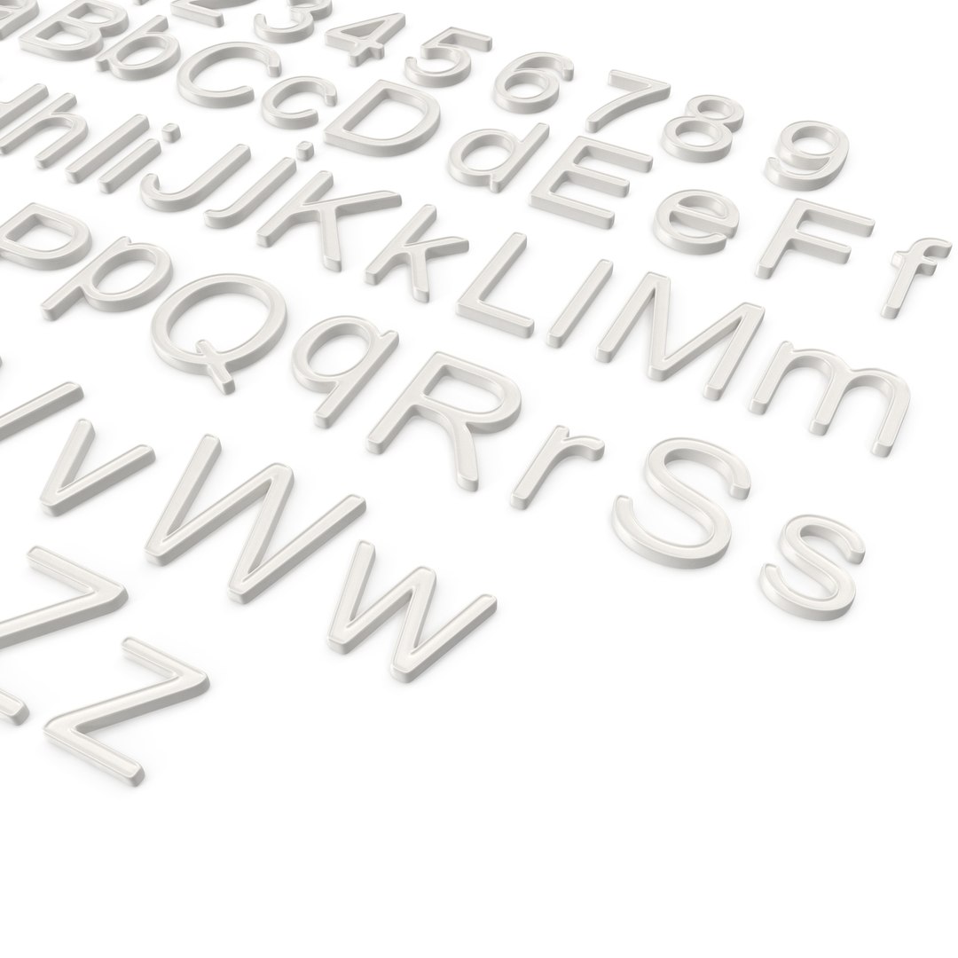 3D model Alphabet Porcelain 3 - TurboSquid 2140229