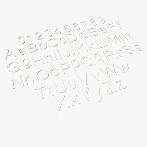 3D model Alphabet Porcelain 3