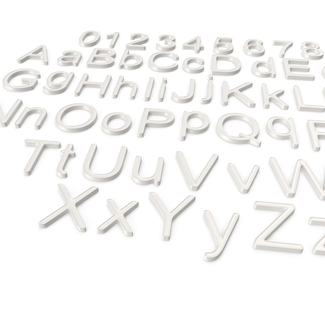 3D model Alphabet Porcelain 3 - TurboSquid 2140229