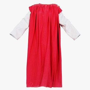 3D Big Cape Dress Remastered model