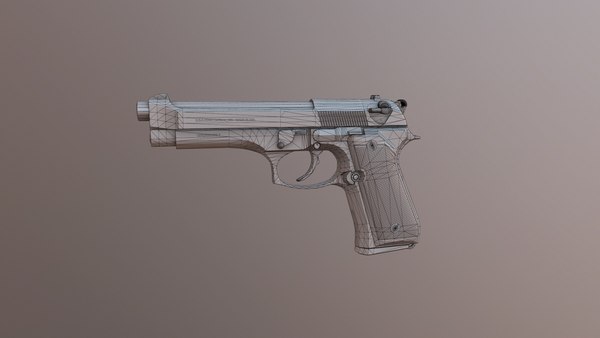 3d beretta 92fs ready pistol model