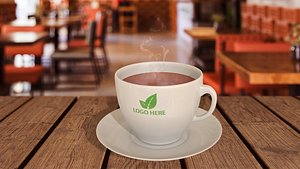 3D model teacup saucer