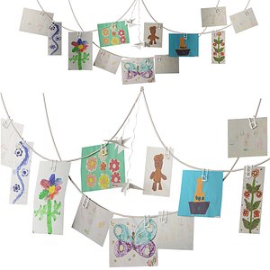 Exhibition of childrens crafts wall decor 3D model