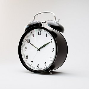 Modern Analogue Alarm Clock 3D model